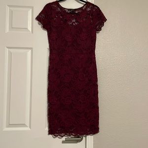 Red lace dress